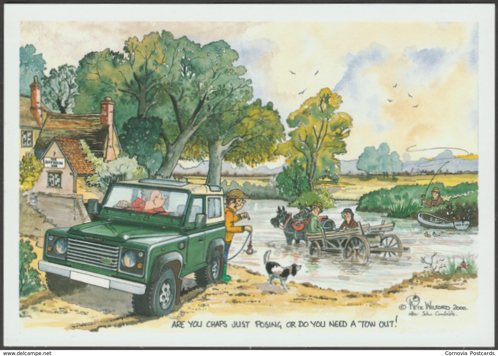 Land Rover Humour - Pete Wilford - Land Rover Enthusiast Postcard - Passenger Cars