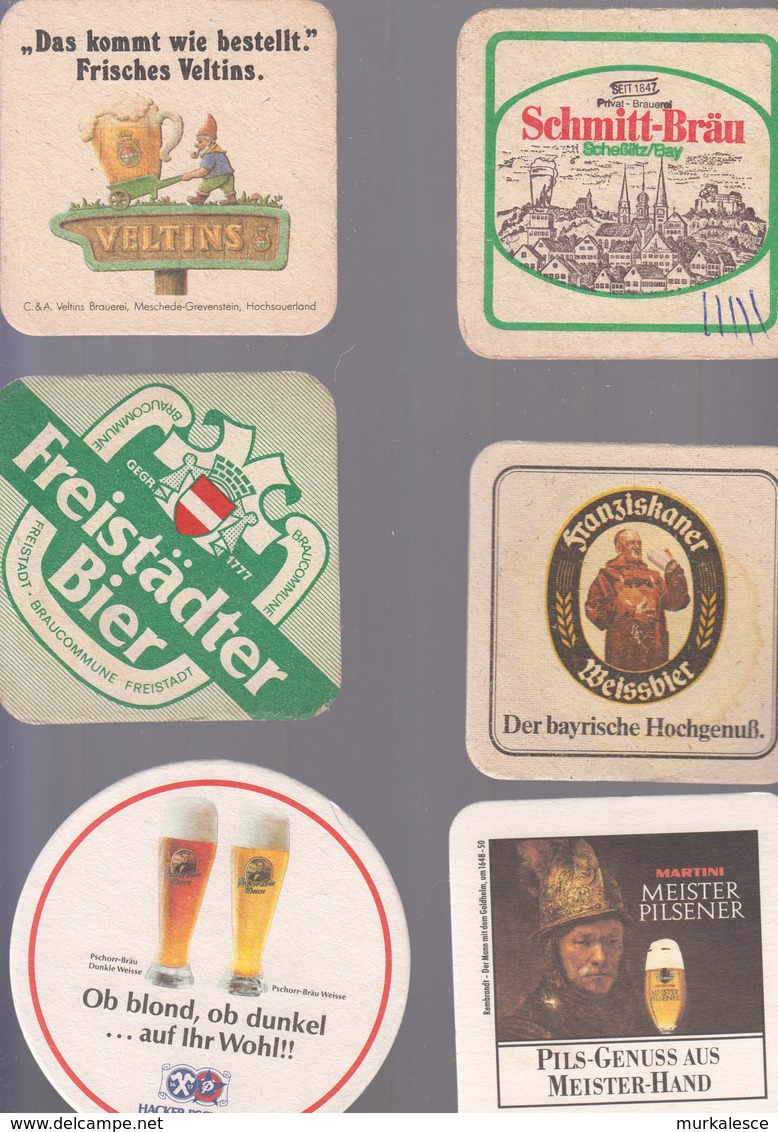 LOT 77  BIERDECKEL  6X - Alcohols