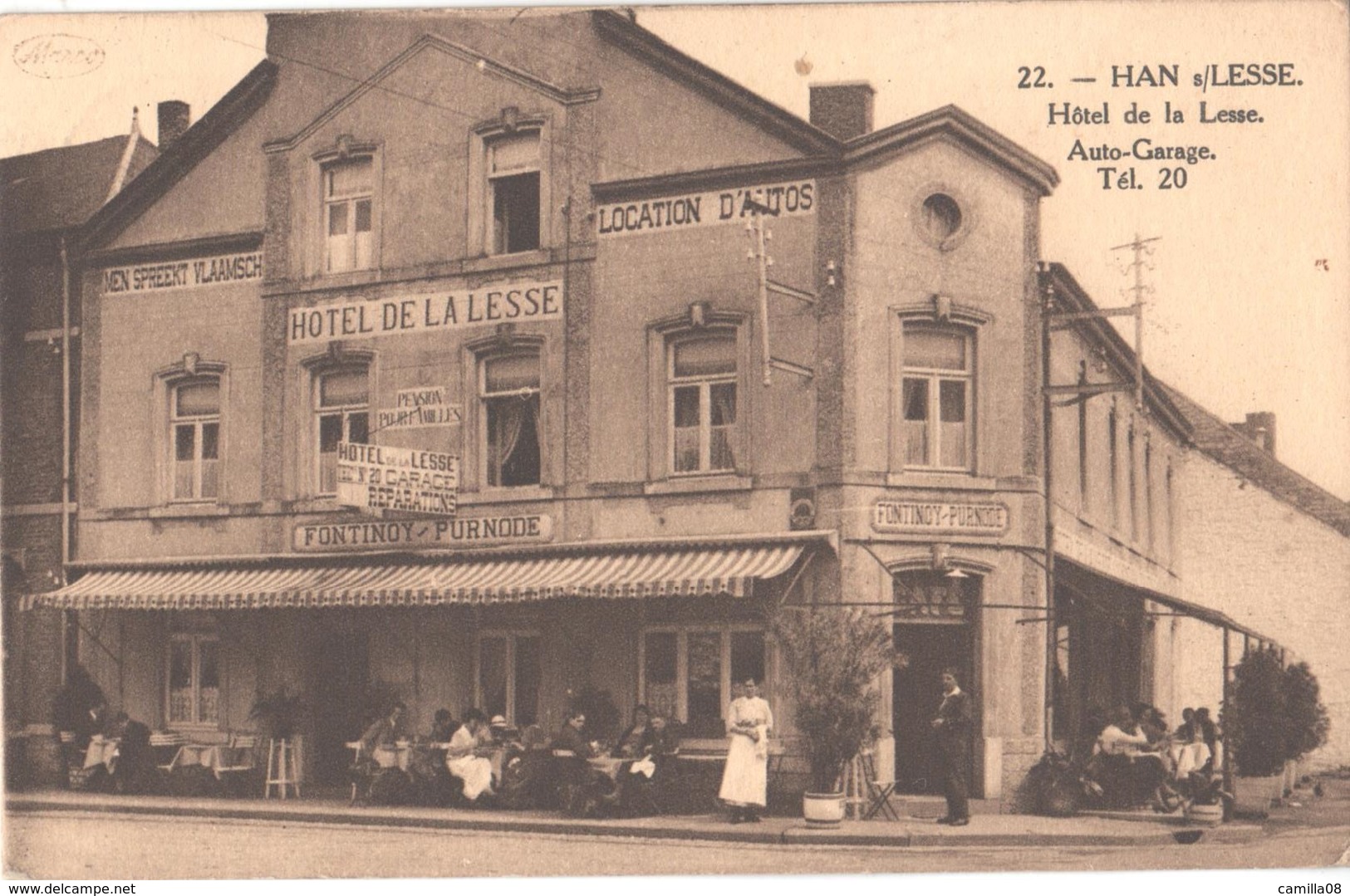 HAN SUR LESSE.HOTEL DE LA LESSE.AUTO- GARAGE. Tel 20. - Altri & Non Classificati