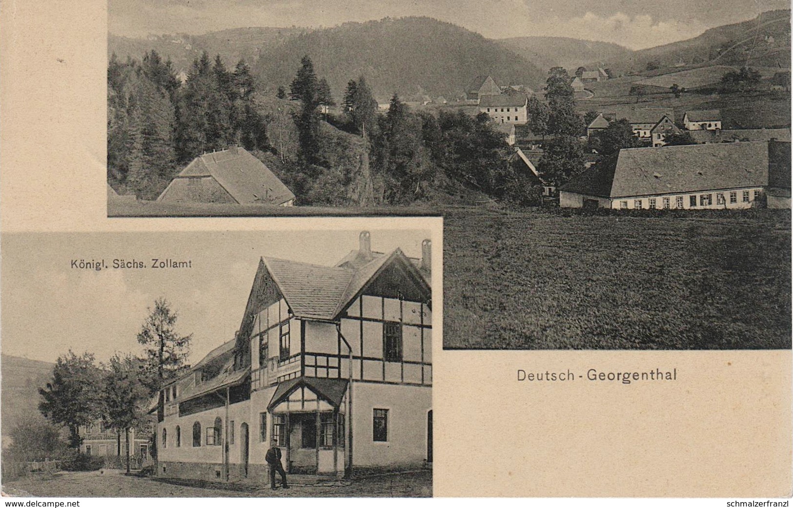 AK Deutsch Georgenthal Deutschgeorgenthal Zollamt A Cämmerswalde Rauschenbach Neuhausen Georgendorf Cesky Jiretin Fleyh - Neuhausen (Erzgeb.)