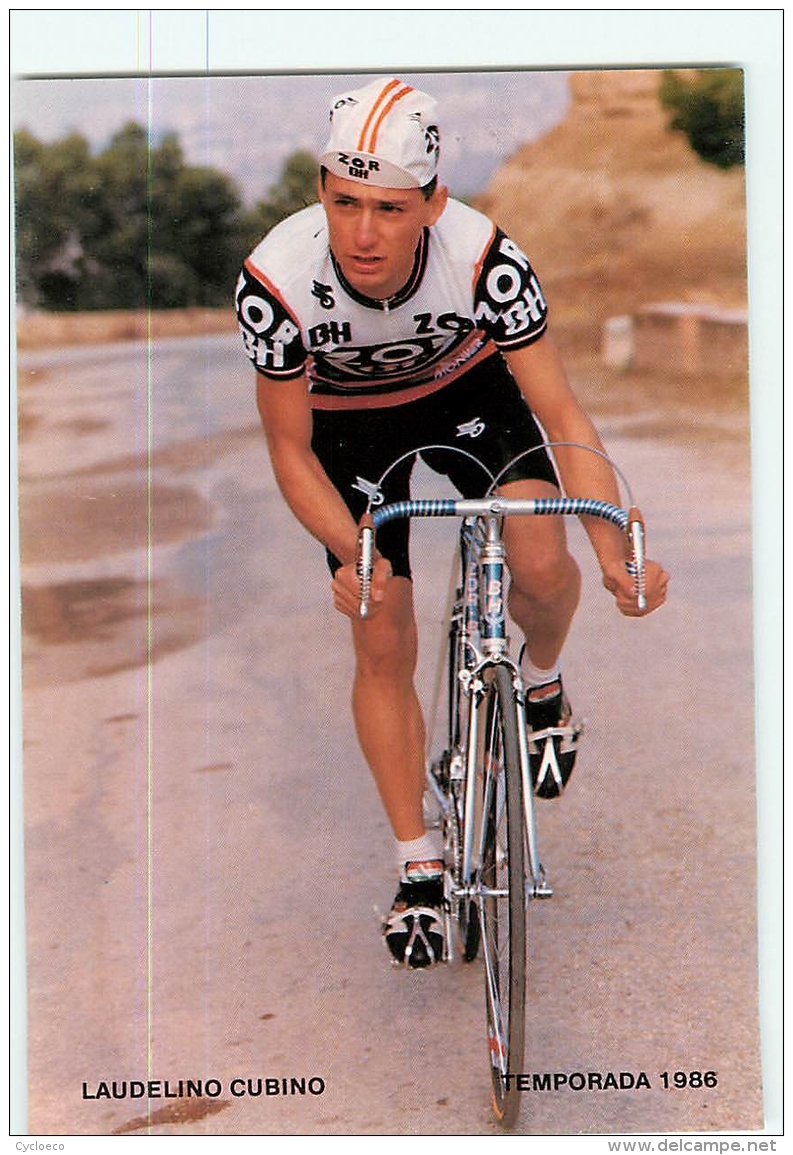 Laudelino CUBINO. Cyclisme. 2 Scans. Zor BH 1986 - Radsport