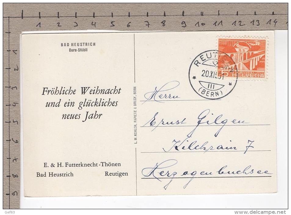 Reutigen - Bad Heustrich - Bure-Stübli (1951) - Otros & Sin Clasificación