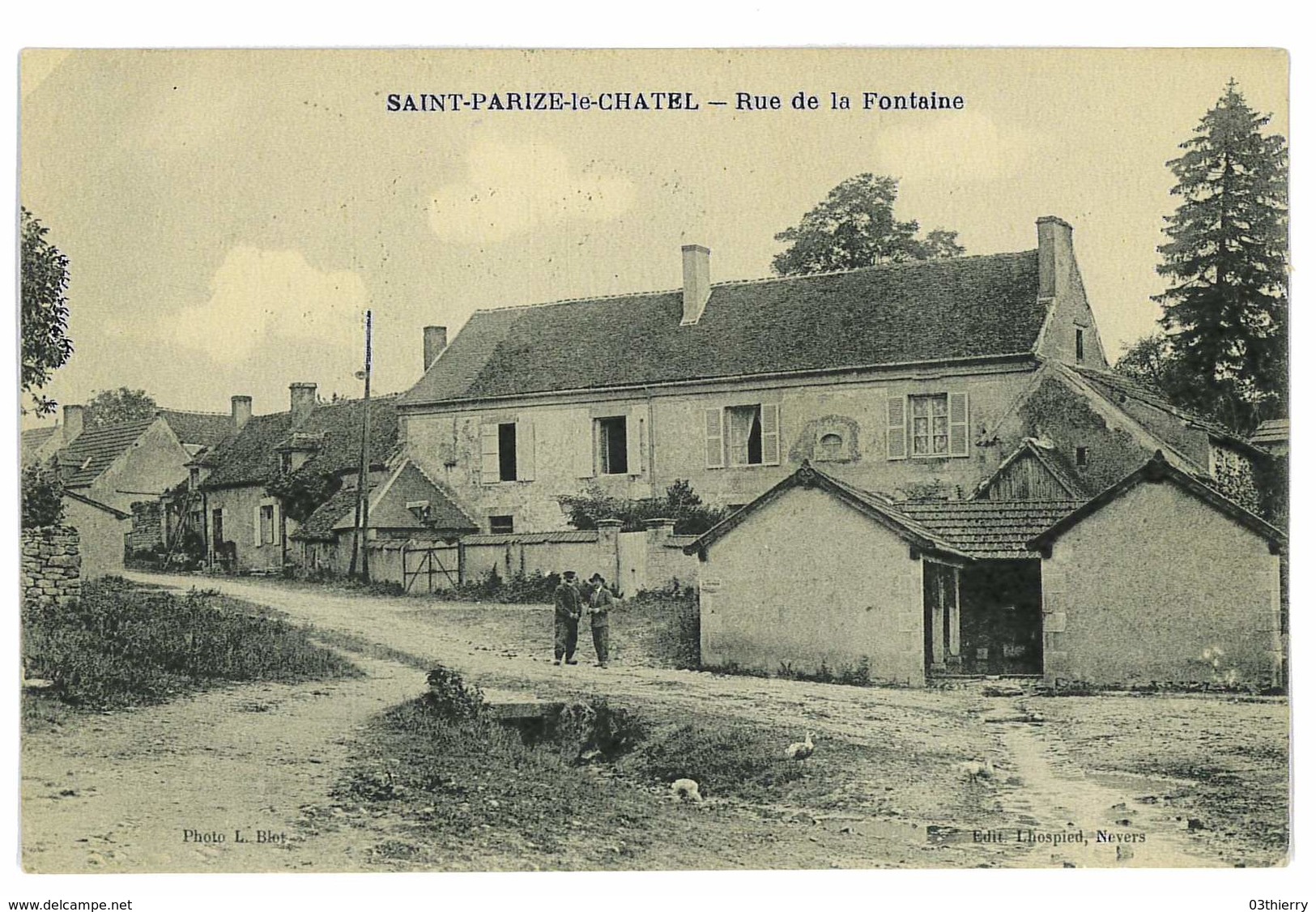 CPA 58 SAINT-PARIZE-LE-CHATEL RUE DE LA FONTAINE - Altri & Non Classificati