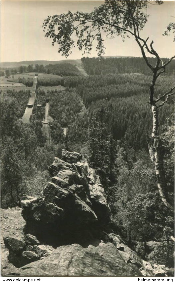 Lobenstein - Blick Von Der Almhütte Auf Die Sprungschanzen - Foto-AK Handabzug 50er Jahre - Verlag Photo-König Lobenstei - Lobenstein