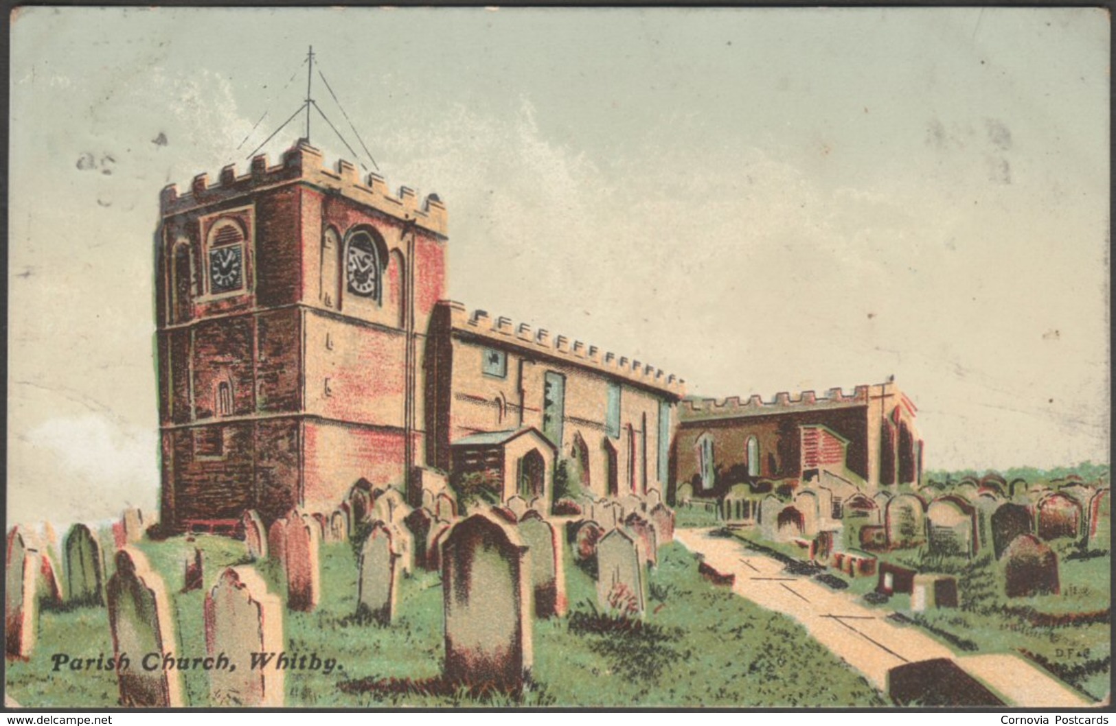 Parish Church, Whitby, Yorkshire, 1905 - Delittle, Fenwick & Co Postcard - Whitby