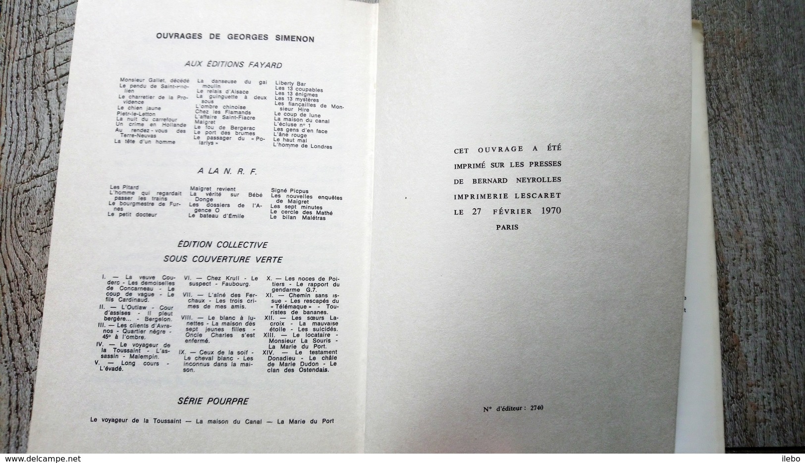 Simenon Maigret Et Le Marchand De Vin Presses De La Cité 1970 Jaquette Policier - Presses De La Cité