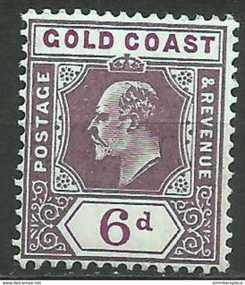 Gold Coast - 1902 King Edward VII 6d MLH *    Sc 43  SG 43 - Gold Coast (...-1957)