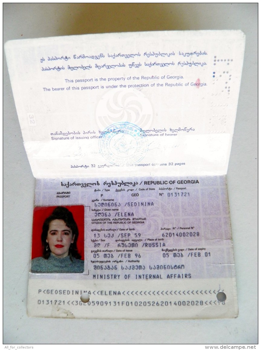 Passport Georgia 1996 Plenty Visa To Turkey 18 Scans - Documents Historiques