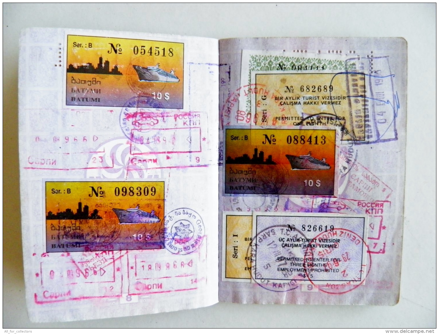 Passport Georgia 1996 Plenty Visa To Turkey 18 Scans - Documents Historiques