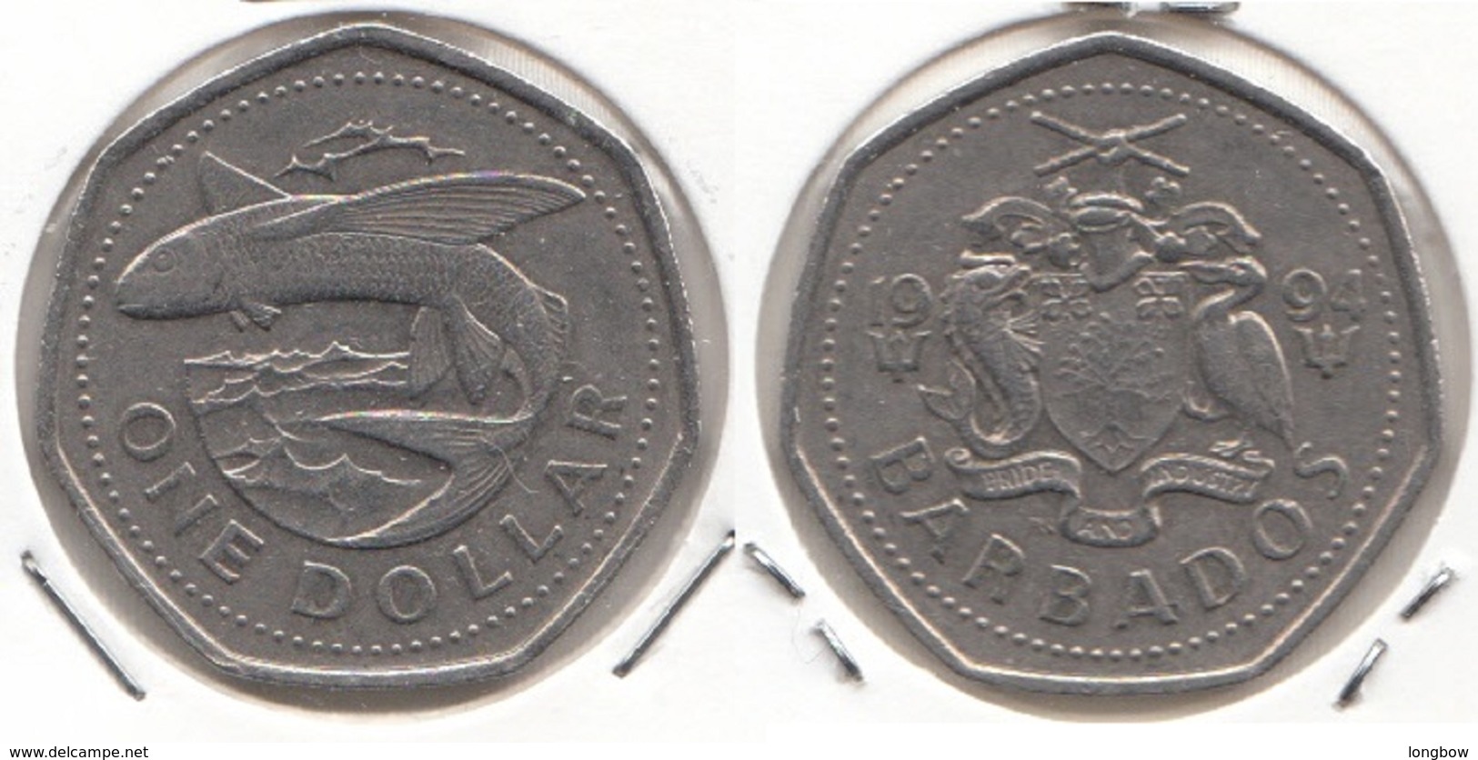 Barbados 1 Dollar 1994 Km#14.2 - Used - Barbades
