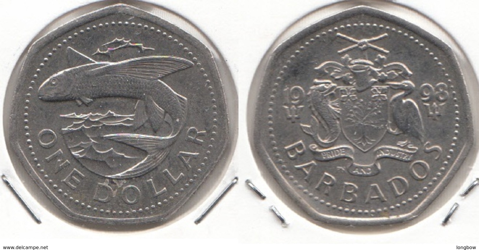 Barbados 1 Dollar 1998 Km#14.2 - Used - Barbados