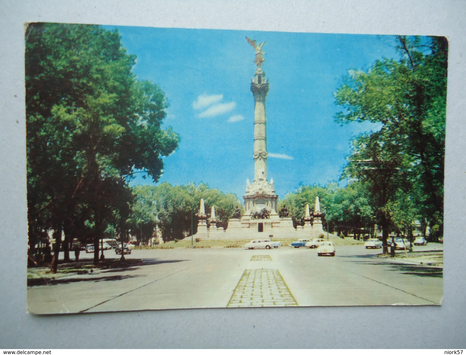 MEXICO  POSTCARDS  MONUMENTS INDEPENDENCE 1956   WITH STAMPS - Mexiko