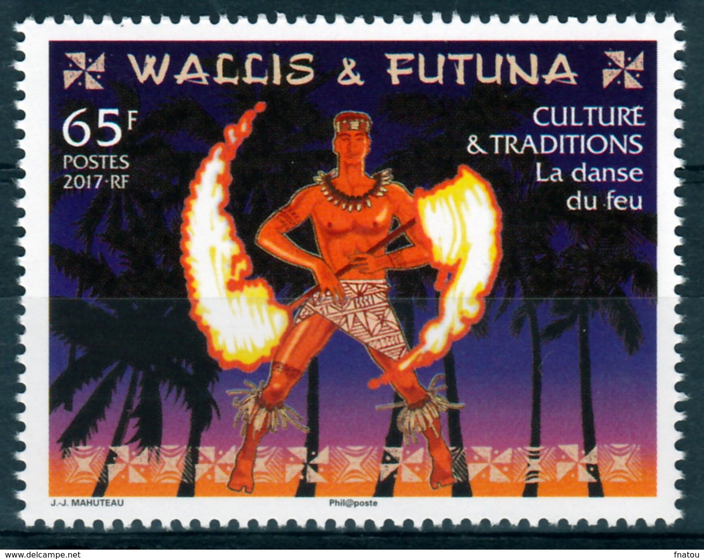 Wallis And Futuna, Fire Dance, 2017, MNH VF - Unused Stamps