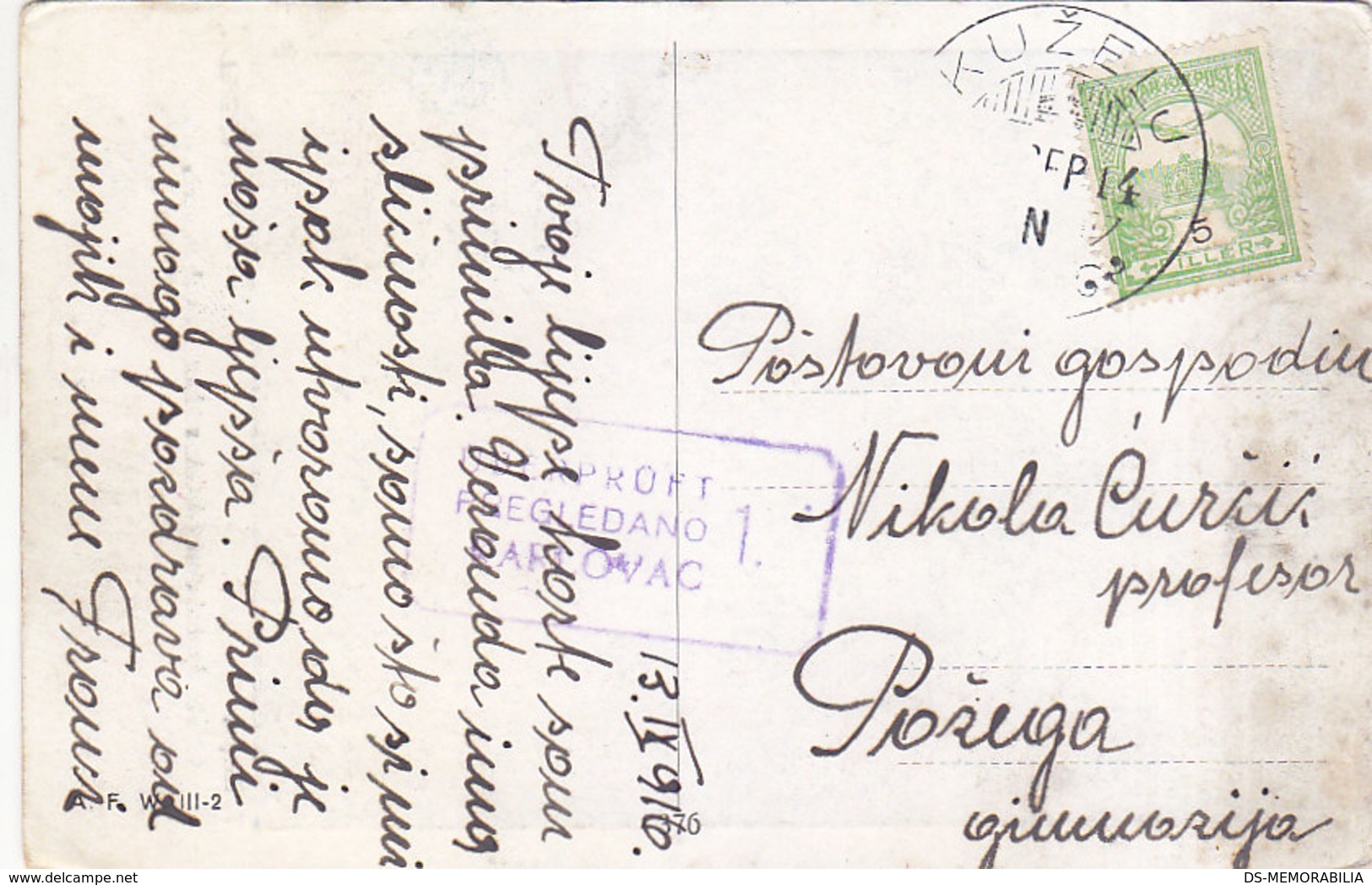 Hungary Croatia Censored Postcard Kuzelj 1916 , Censure Karlovac - Lettres & Documents