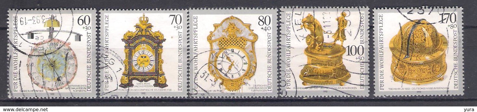 Federal Republic 1992 Mi Nr 1631/5    (a4p3) - Clocks