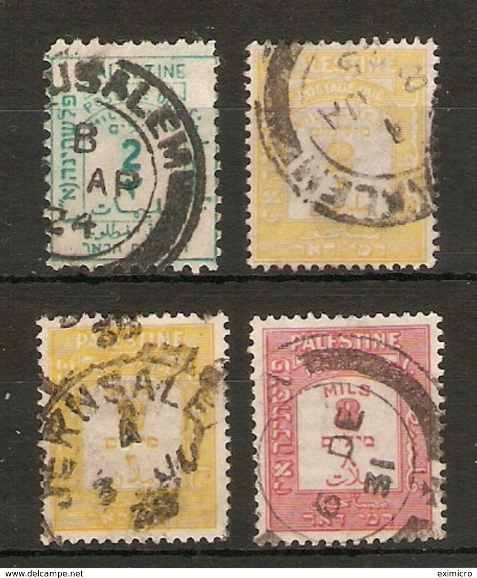 PALESTINE 1923 - 1928 POSTAGE DUES SG D2, D7, D13, D16 FINE USED Cat £14+ - Palestine