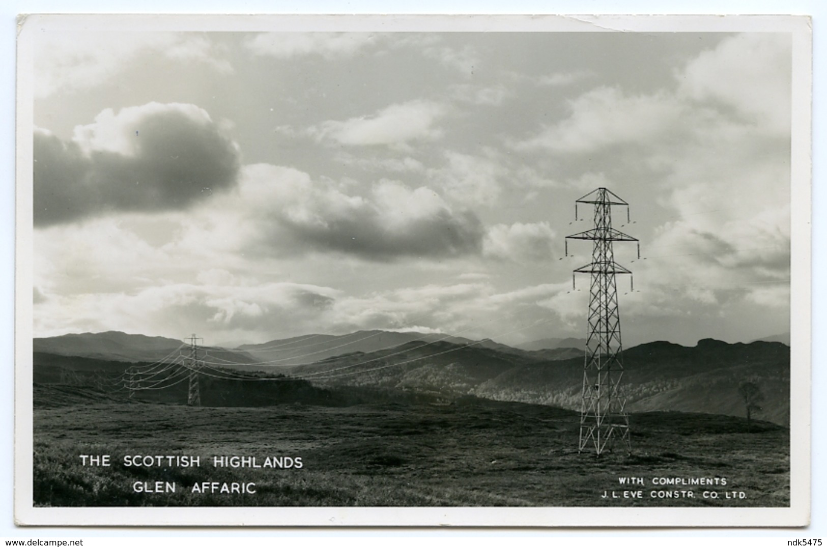 ADVERTISING : J.L. EVE CONSTRUCTION - ELECTRIC PYLON LINES / THE SCOTTISH HIGHLANDS, GLEN AFFARIC / DUBLIN, CHURCHTOWN - Inverness-shire