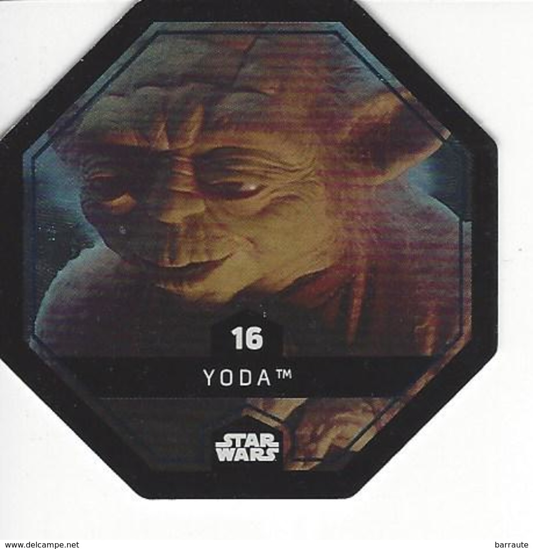 JETON LECLERC STAR WARS   N° 16 YODA  Brillante - Poder De La Fuerza