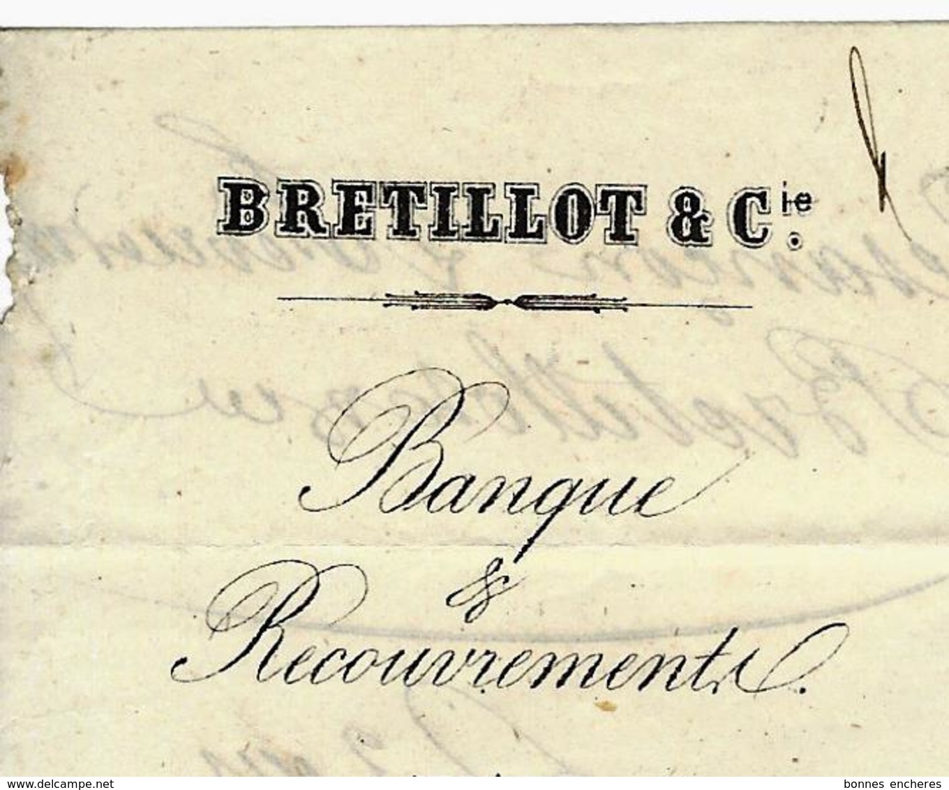 1867 BRETILLOT ET CIE BANQUE RECOUVREMENT Besançon Pour MONNIER à BAUDIN Par Sellières Jura B.E.V.SCANS - 1800 – 1899