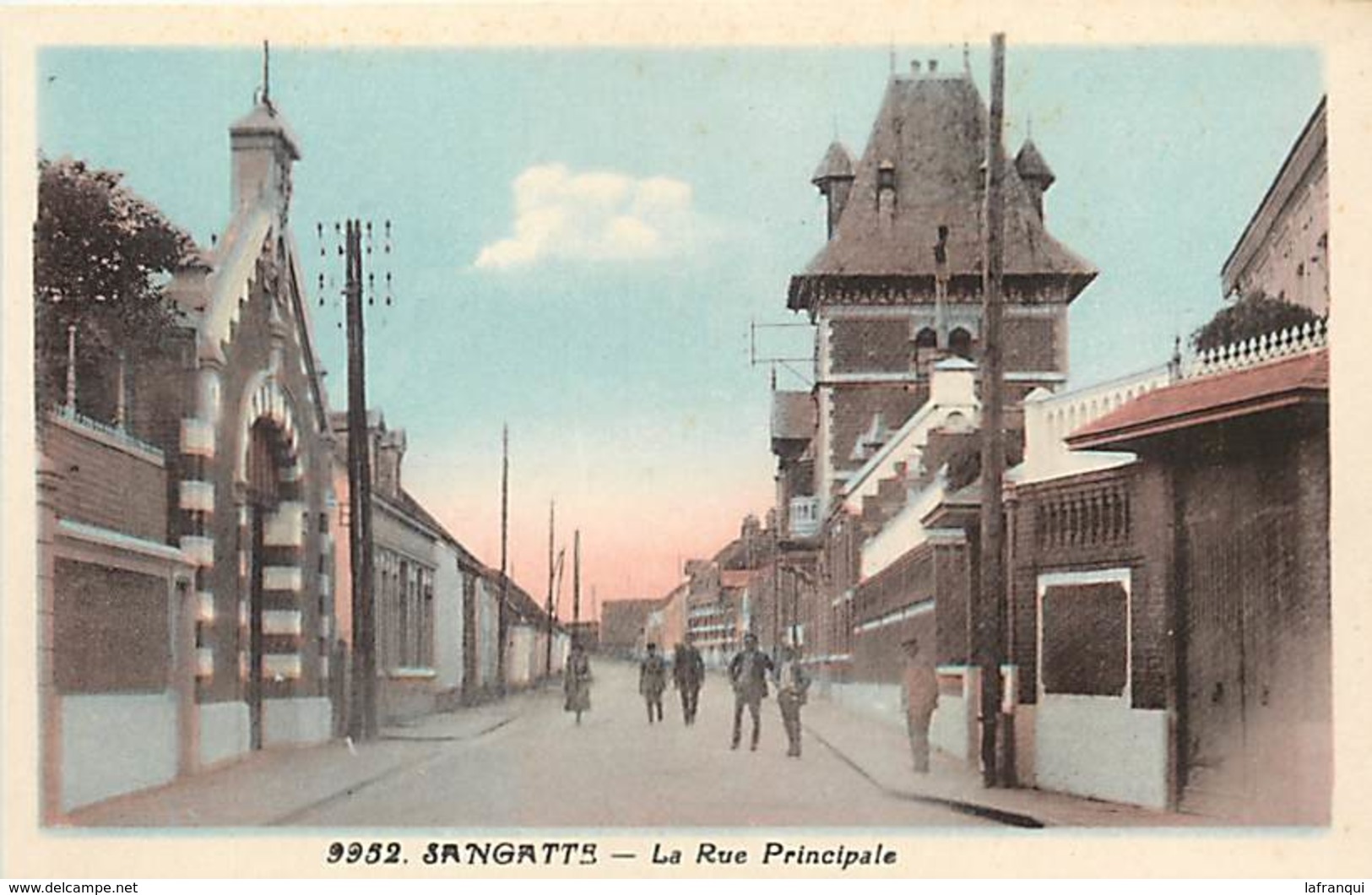 RB - Editeur Riviere Bureau -ref A430- Pas De Calais - Sangatte - La Rue Principale  -carte Bon Etat   - - Sangatte