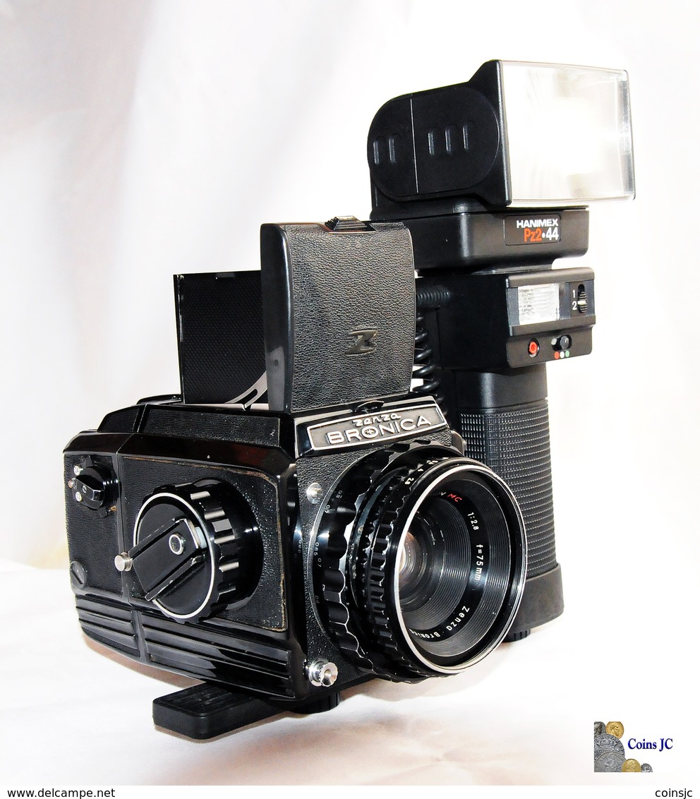 Camera ZENZA BRONICA 6x6 + Lens ZEZANON + FLASH - Analog - Cameras