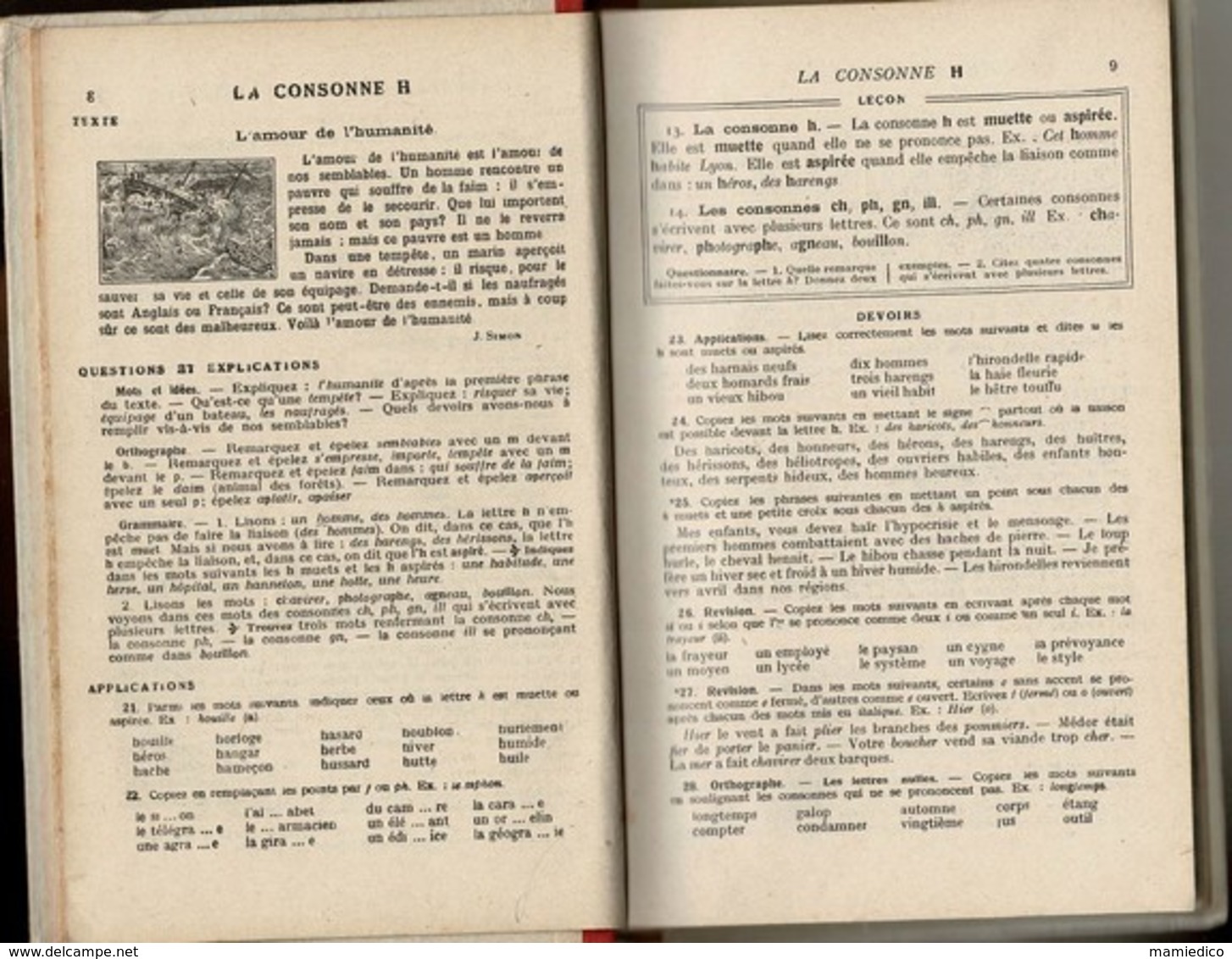 1923 Cours De Langue Française( Maquet, Flot & Roy) Cours élémentaires Et Moyen. 5 Scans - 6-12 Ans