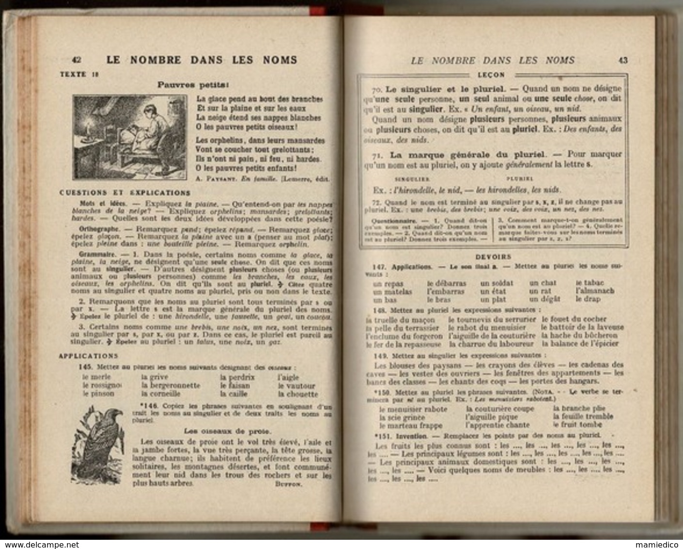 1923 Cours De Langue Française( Maquet, Flot & Roy) Cours élémentaires Et Moyen. 5 Scans - 6-12 Ans