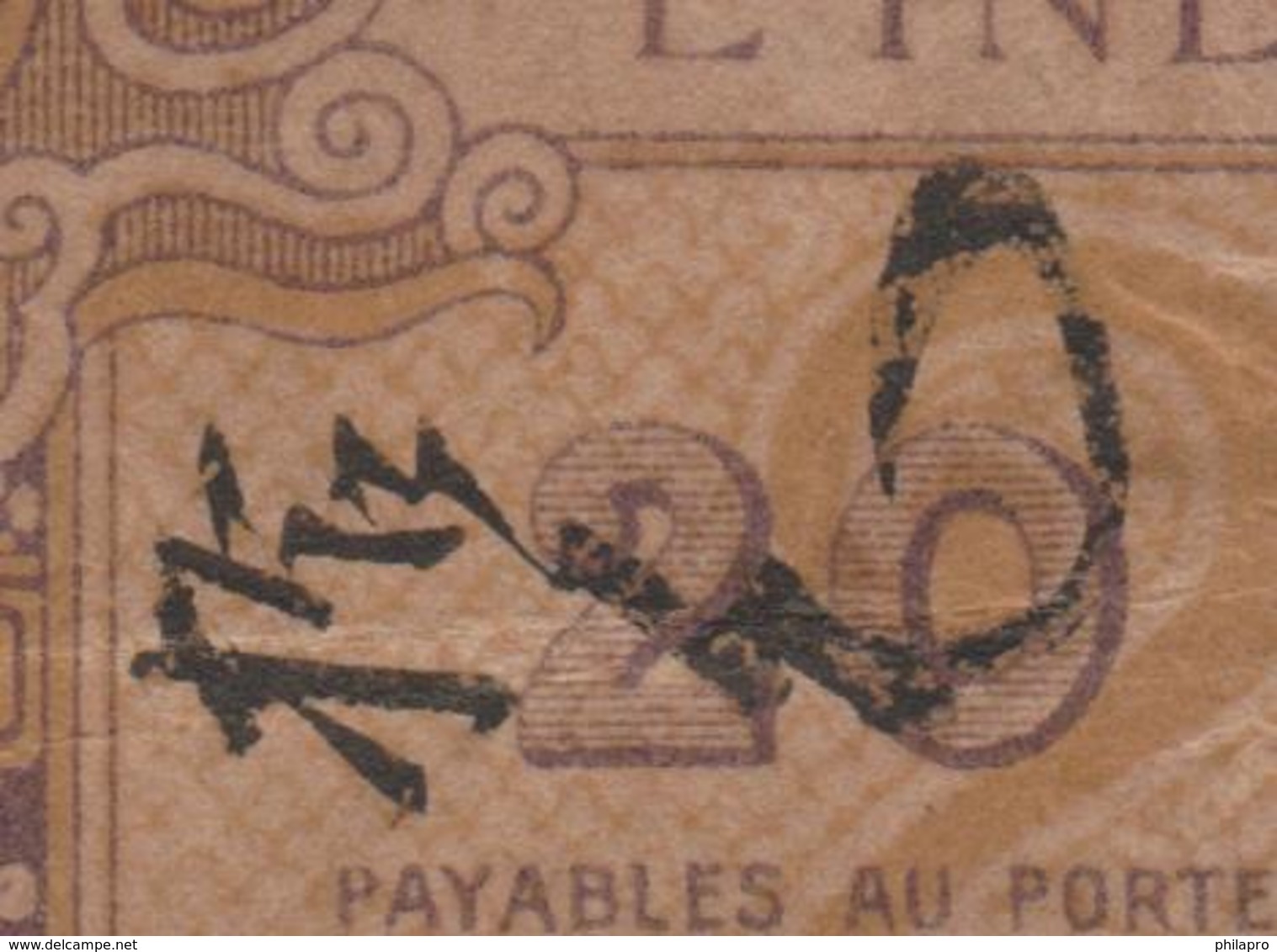 INDOCHINE CAMBODGE LAOS  VIETNAM  20 CENTS     PICK N°45 F + Ovpt  See 3 Scans - Indochine