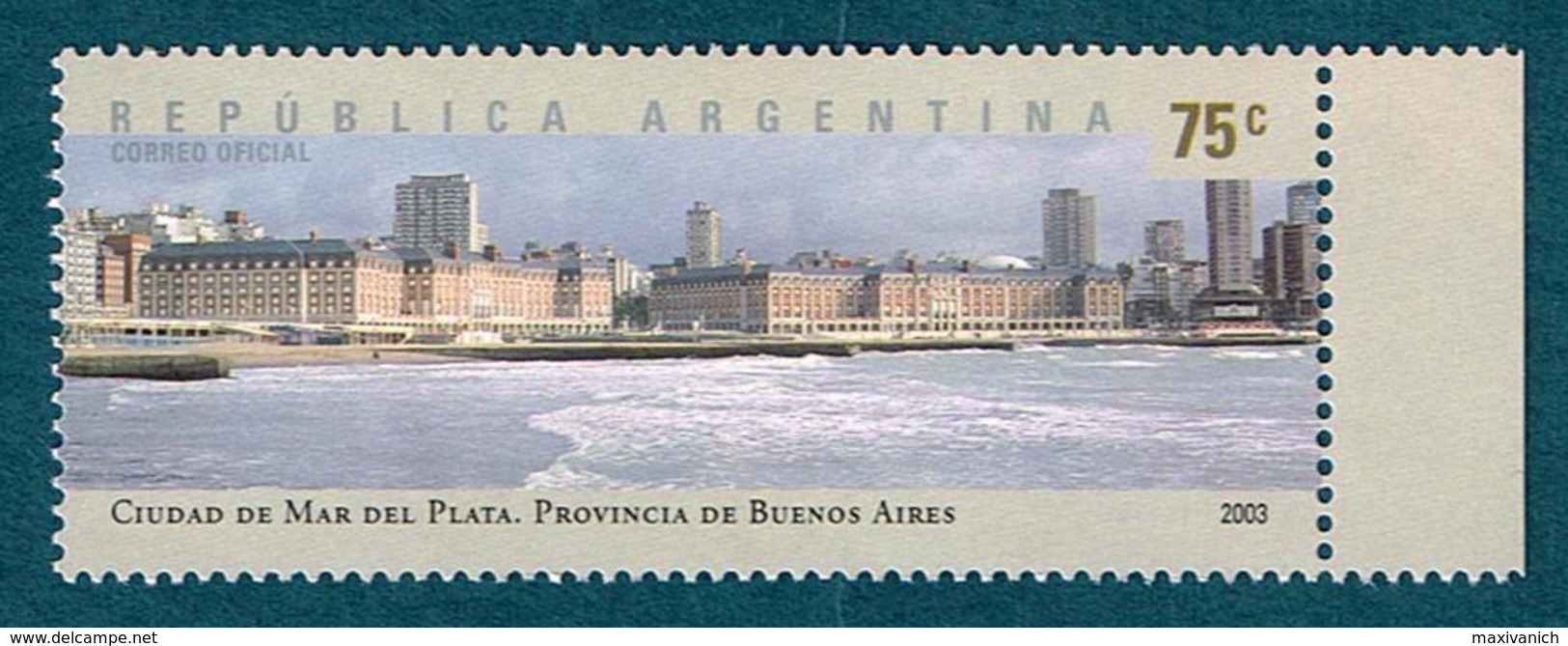 Argentina 2003 Landscapes City Of Mar Del Plata MNH - Ungebraucht