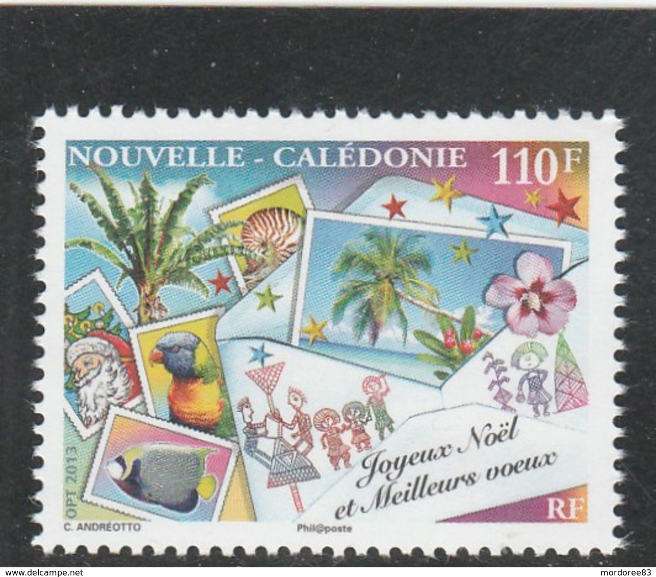 NOUVELLE CALEDONIE - 2013 - JOYEUX NOEL ET MEILLEURS VOEUX NEUF -                       TDA262 - Unused Stamps
