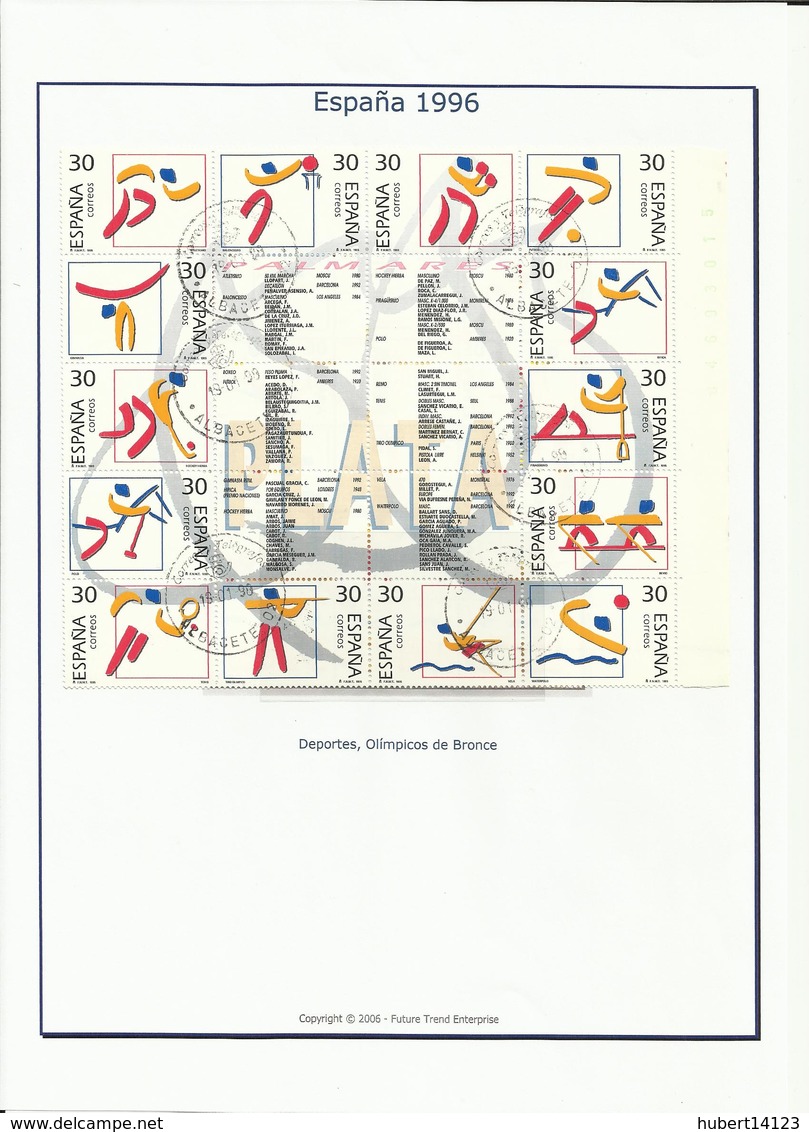 Espagne ANNEE COMPLETE 1995 MAJORITE OBLITERE - Manque N° 2988 - Ganze Jahrgänge