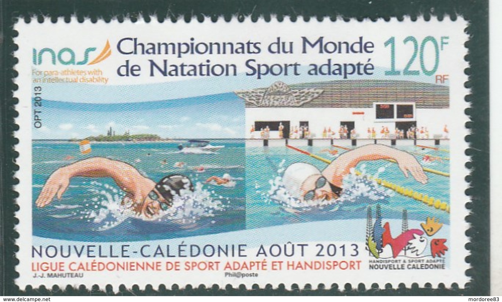 NOUVELLE CALEDONIE - 2013 - CHAMPIONNATS DU MONDE DE NATATION SPORT ADAPTE - NEUF -                       TDA262 - Unused Stamps