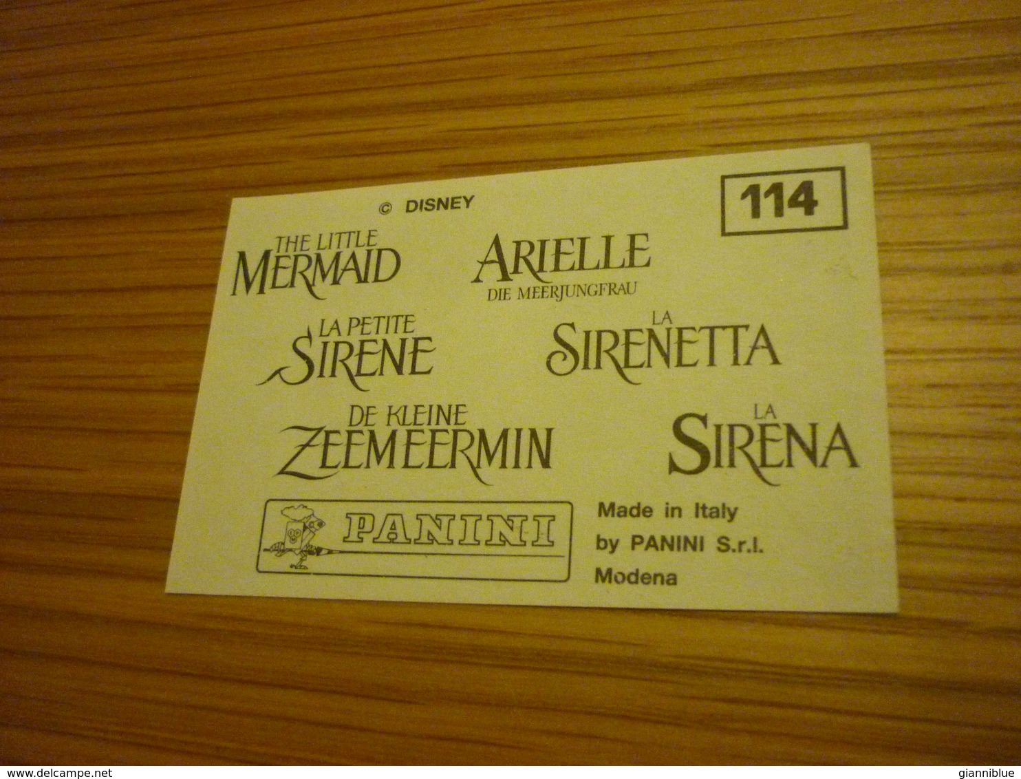 The Little Mermaid Disney Panini Sticker No 114 (seashell) - Autres & Non Classés