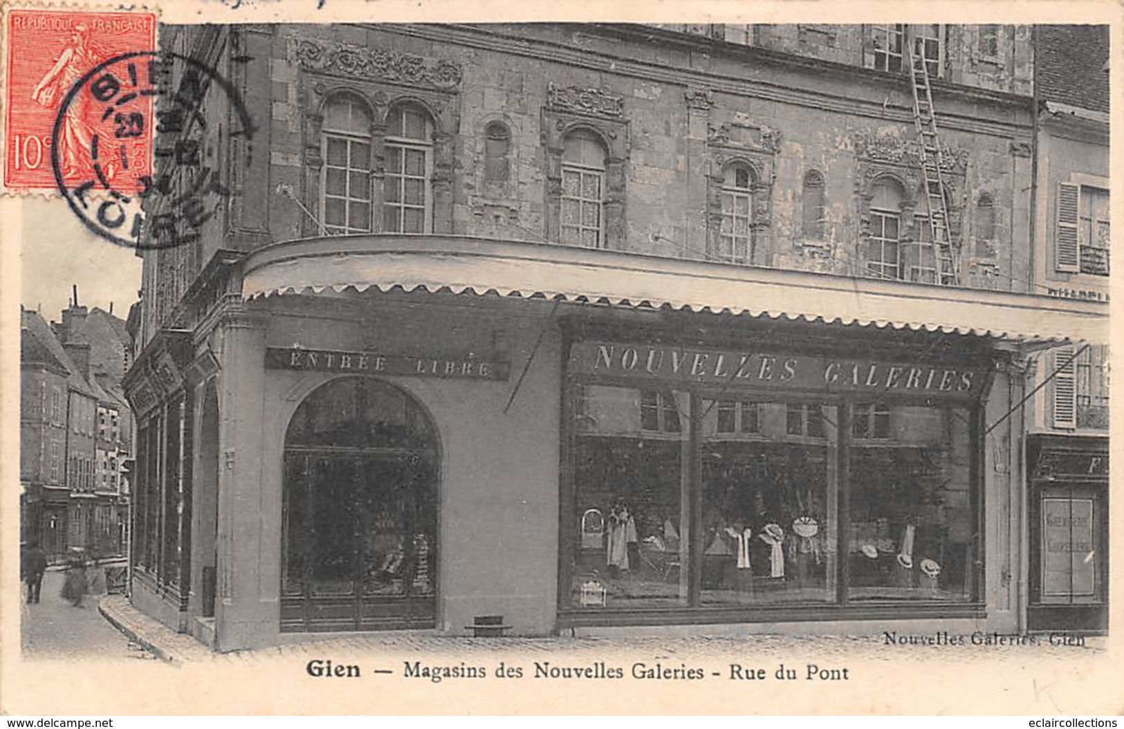 Théme:   Métier Chapellerie  Gien 45.  Magasin Des Nouvelles Galeries. Chapeaux  (voir Scan) - Craft