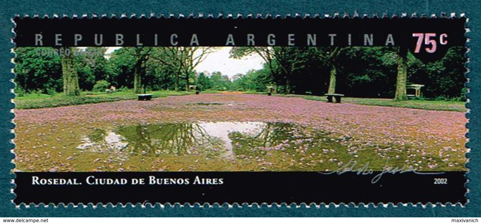 Argentina 2002 Landscapes The Rose Garden, City Of Buenos Aires Flowers MNH - Neufs