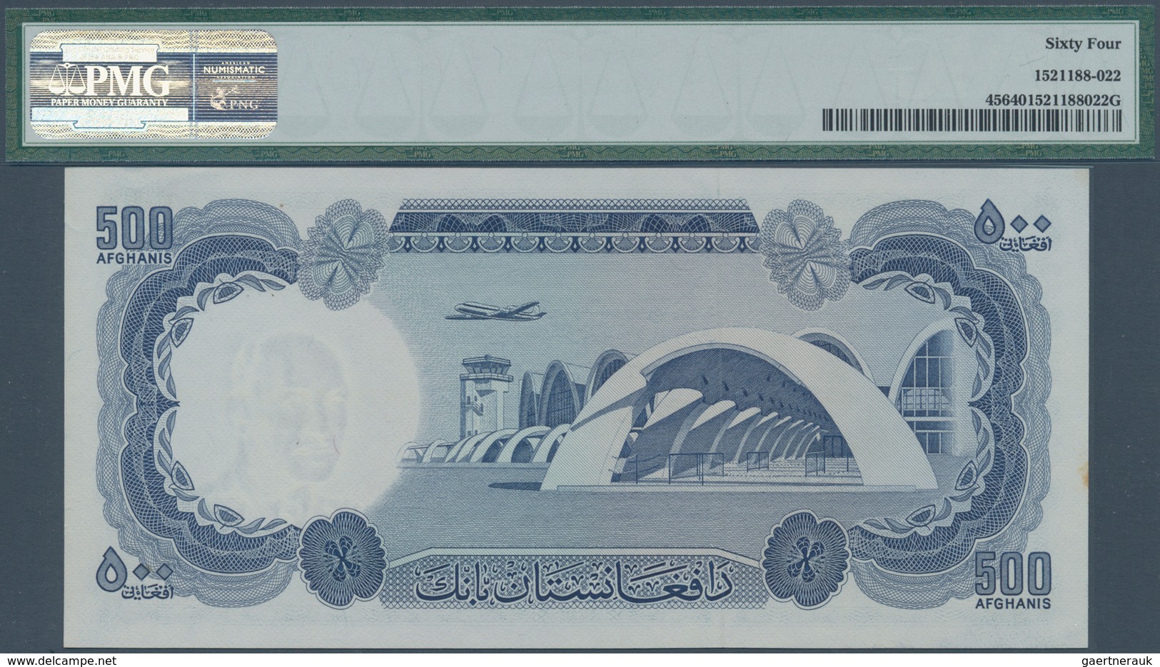 01004 Afghanistan: 500 Afghanis ND(1967) P. 45, Condition: PMG Graded 64 Choice UNC. - Afghanistan