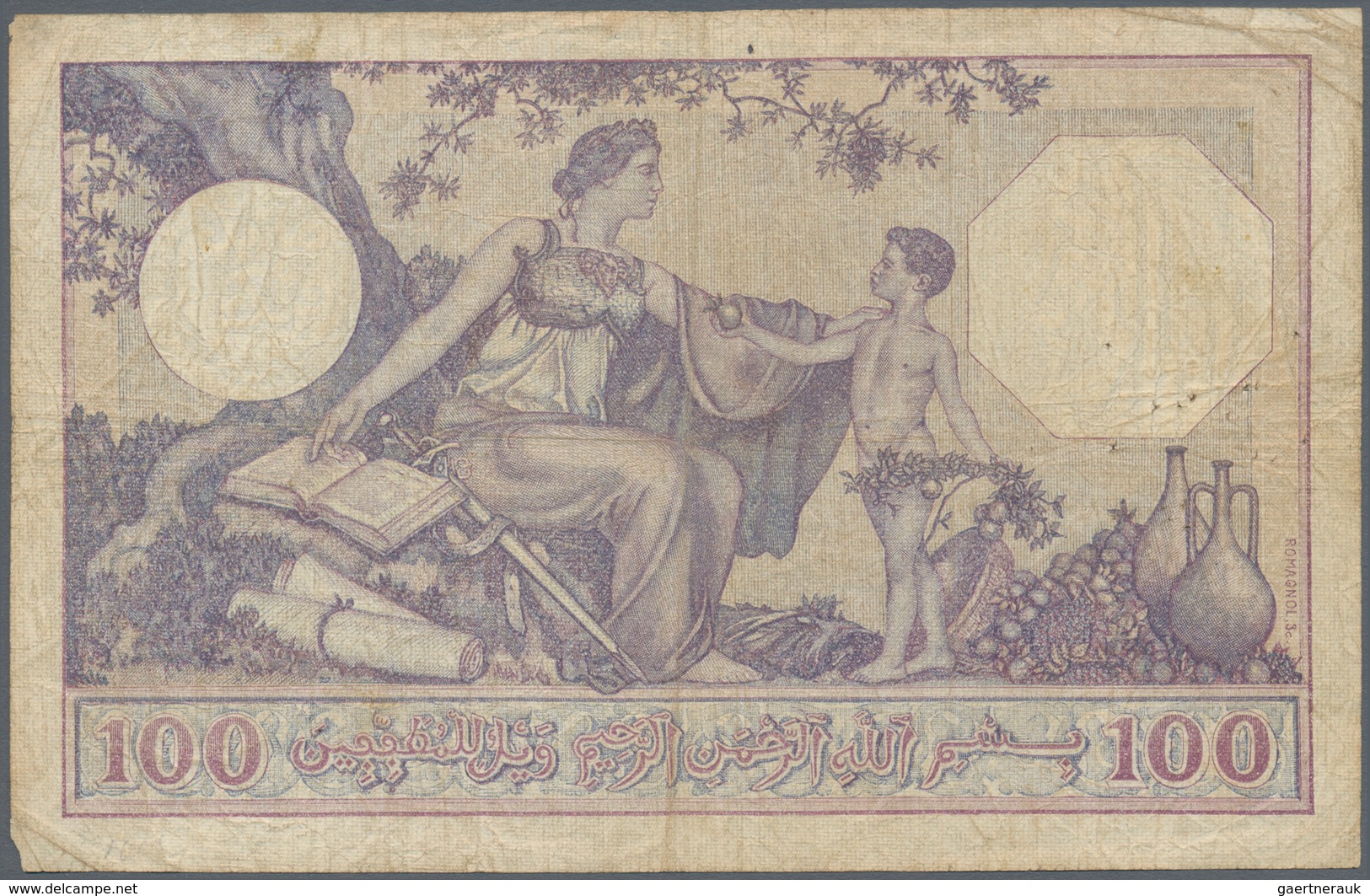 01007 Algeria / Algerien: Set Of 3 Banknotes Containing 5 Francs 1916 P. 71b (VG), 100 Francs 1936 P. 81b - Algerien