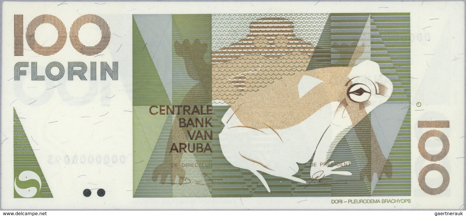 01026 Aruba: official collectors book issued by the Central Bank of Aruba commemorating the first Banknote