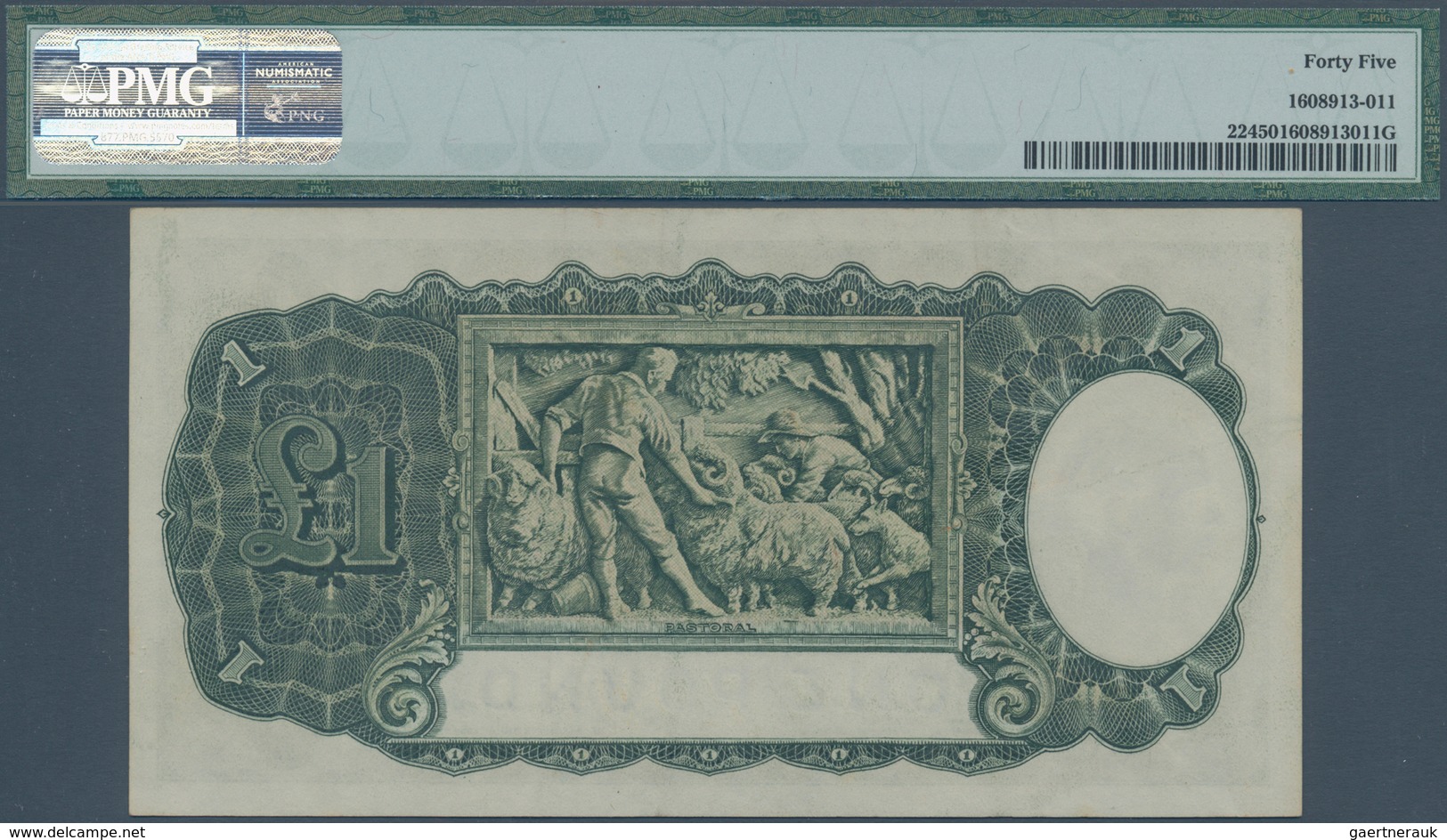 01028 Australia / Australien: 1 Pound ND(1933-38) P. 22, Condition: PMG Graded 45 Choice XF. - Otros & Sin Clasificación