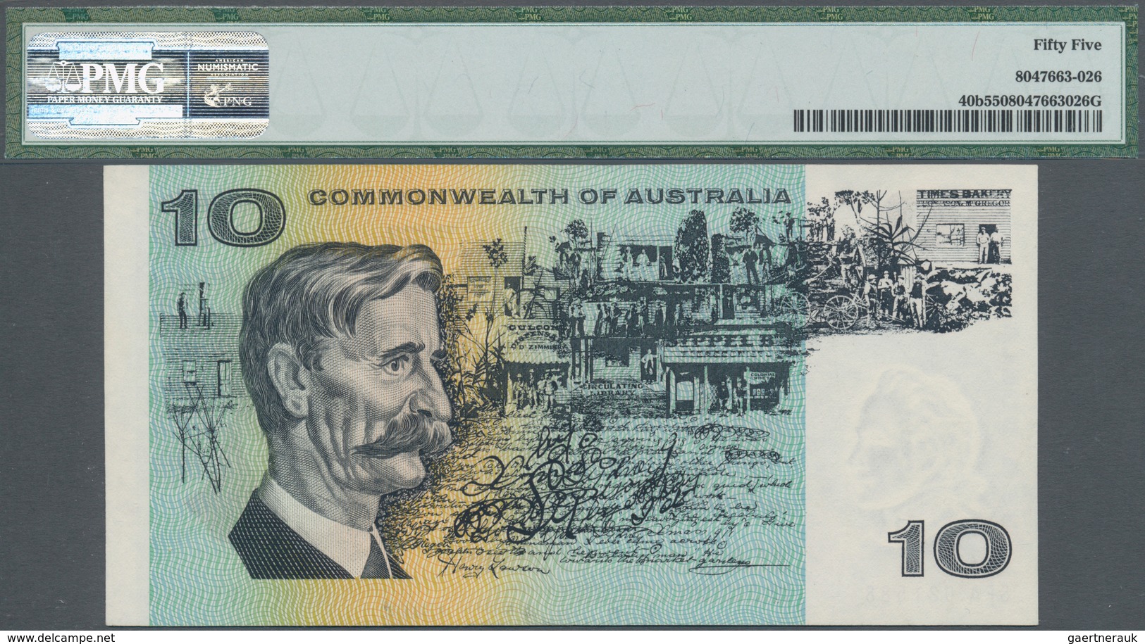 01035 Australia / Australien: 10 Dollars ND(1967) P. 40b, Condition: PMG Graded 55 AUNC. - Otros & Sin Clasificación