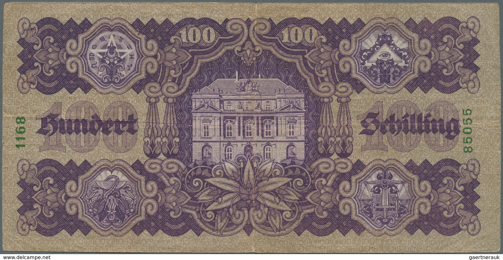 01077 Austria / Österreich: 100 Schilling 1927 P. 97, Used With Folds And Creases, Tiny Center Hole, No Te - Austria