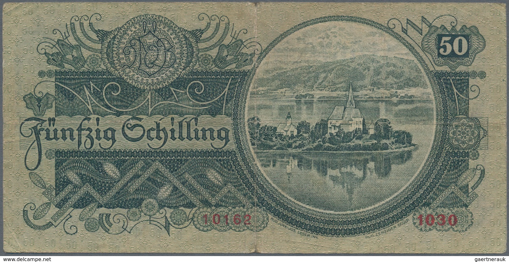 01078 Austria / Österreich: 50 Schilling 1935 P. 100, Rarer Early Date Note In Used Condition With Folds A - Austria