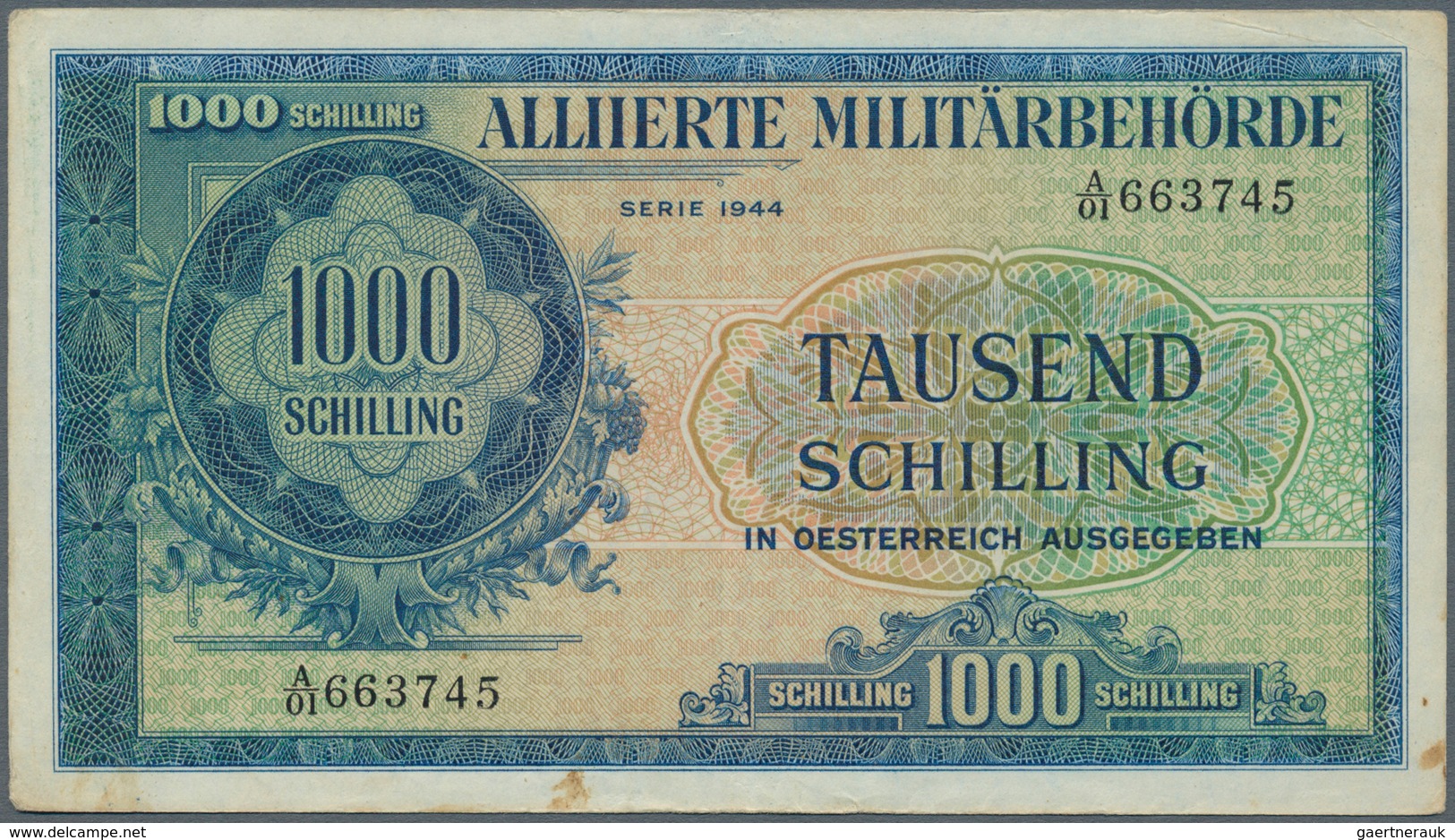 01079 Austria / Österreich: 100 Schillings 1944 P. 111, Center Fold, Normal Traces Of Use In Paper, Handli - Oostenrijk