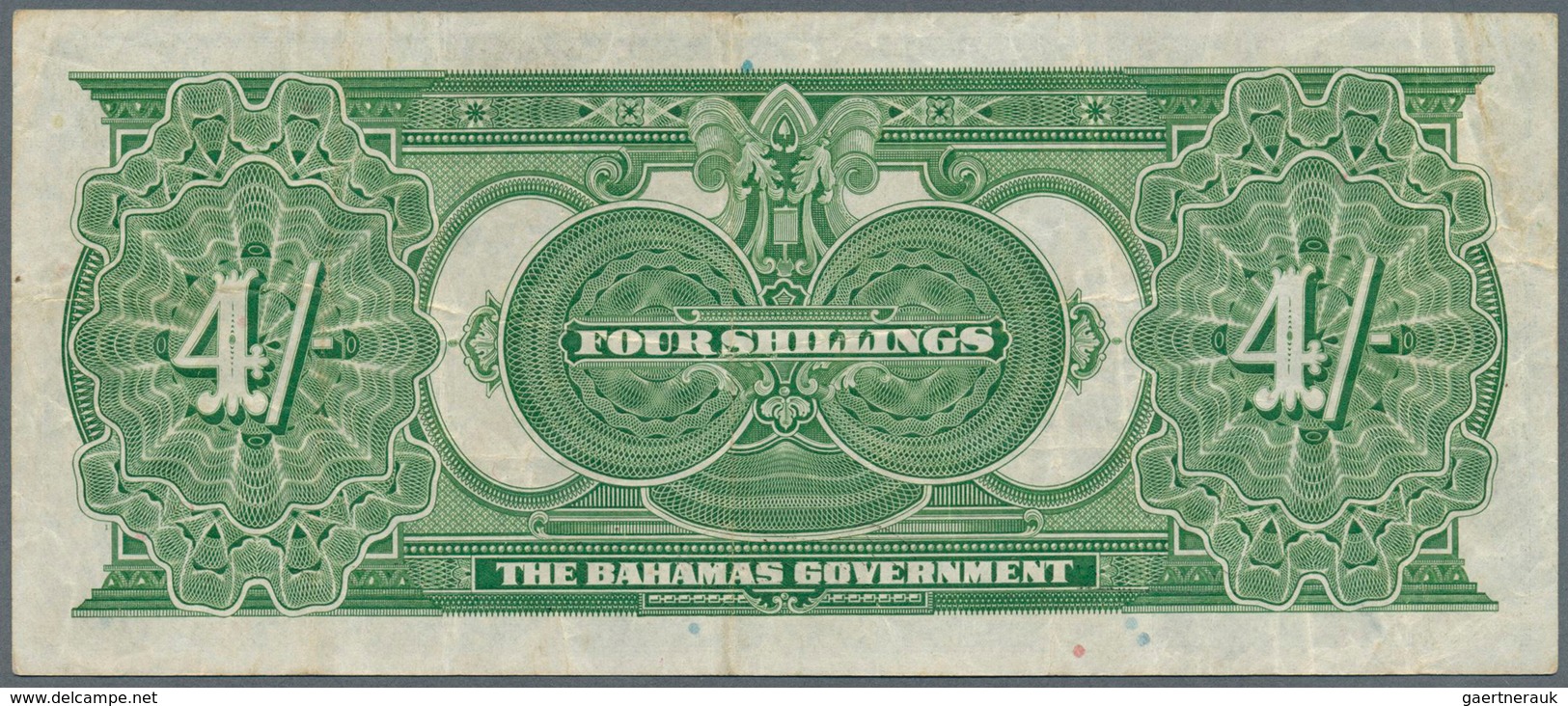 01096 Bahamas: Bahamas: 4 Shillings L.1919, Signature BURNS At Left, P.2b In Nice Original Condition With - Bahamas