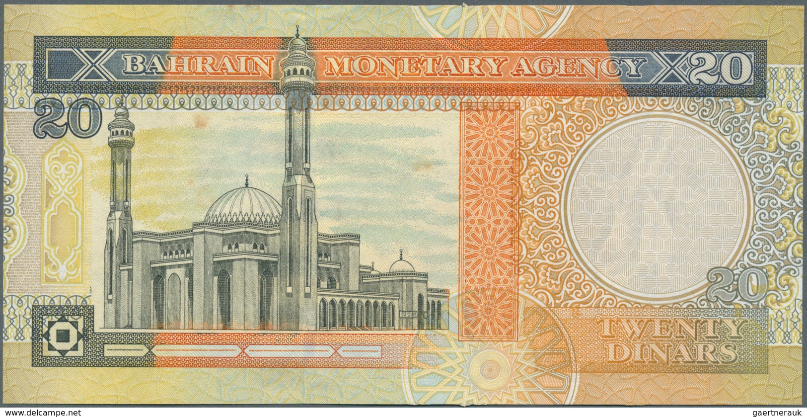 01109 Bahrain: Set Of 2 CONSECUTIVE Banknotes Of 20 Rials ND P. 24 With Serial Numbers #577024 & #577025, - Bahrain