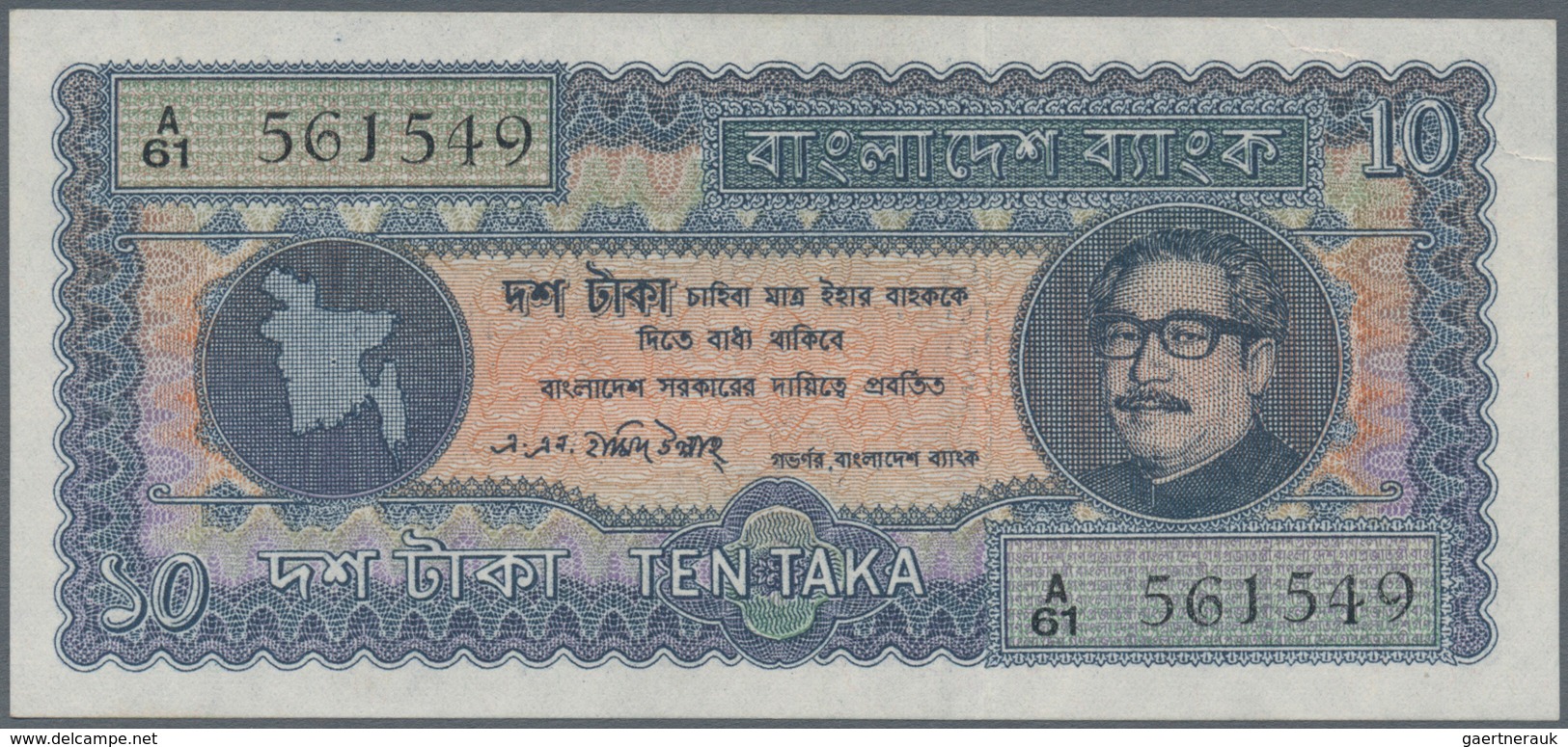 01110 Bangladesh: Set Of 2 Banknotes 10 And 100 Taka ND(1972) P. 8, 9, Both With Crispness In Paper And Or - Bangladesh