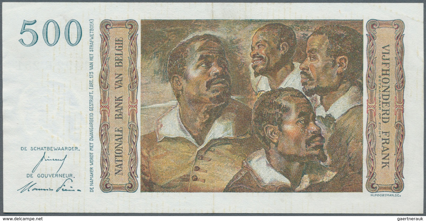 01131 Belgium / Belgien: 500 Francs 1953 P. 130a, Key Note Of This Series, Center Fold And Corner Fold At - [ 1] …-1830 : Antes De La Independencia