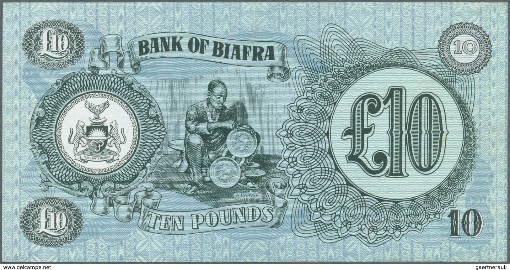 01146 Biafra: 10 Pounds ND P. 7a In Condition: AUNC. - Sin Clasificación