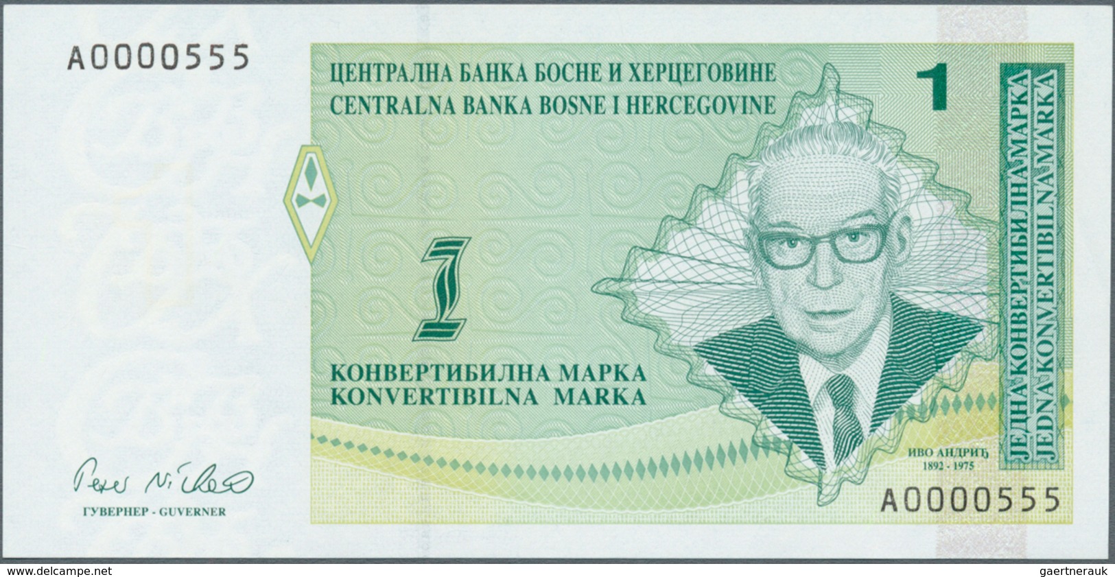 01149 Bosnia & Herzegovina / Bosnien & Herzegovina: 1 Convertible Mark 1998 P. 60 With Low Serial Number # - Bosnië En Herzegovina