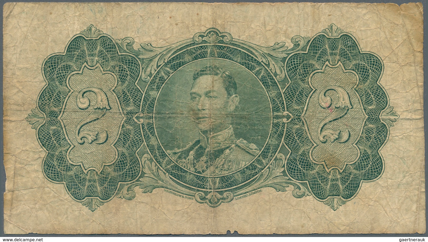 01159 British Guiana / Britisch Guayana: 2 Dollars 1938 P. 13b, Seldom Seen Note In Used Condition, With S - Guyana